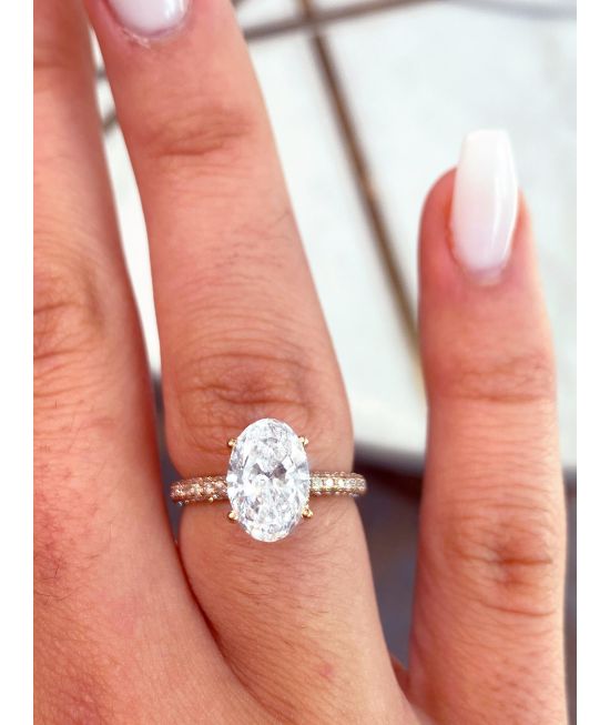 1 Carat Oval Diamond Engagement Ring 18k Yellow Gold Diamond | Etsy | Oval  diamond engagement ring, Gold oval engagement ring, Oval diamond engagement