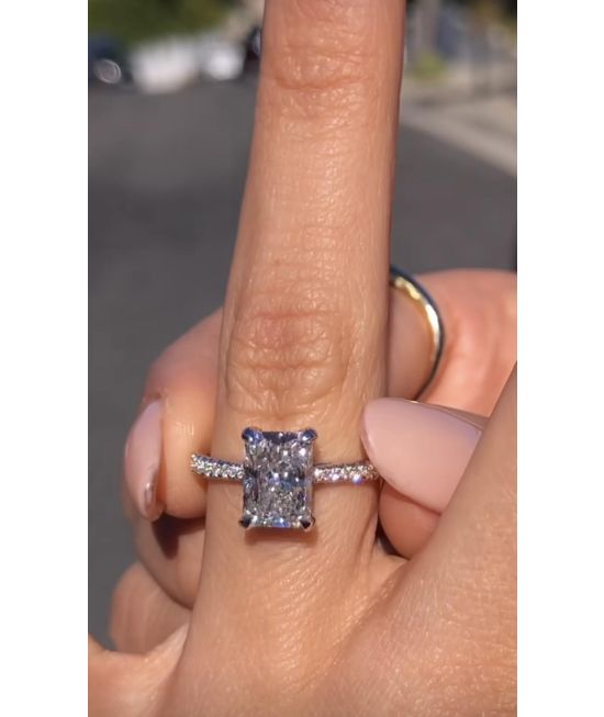 Diamond ring three-color micro-inlaid 3 karat d stone au750 platinum ring  with certificate | Fruugo NO